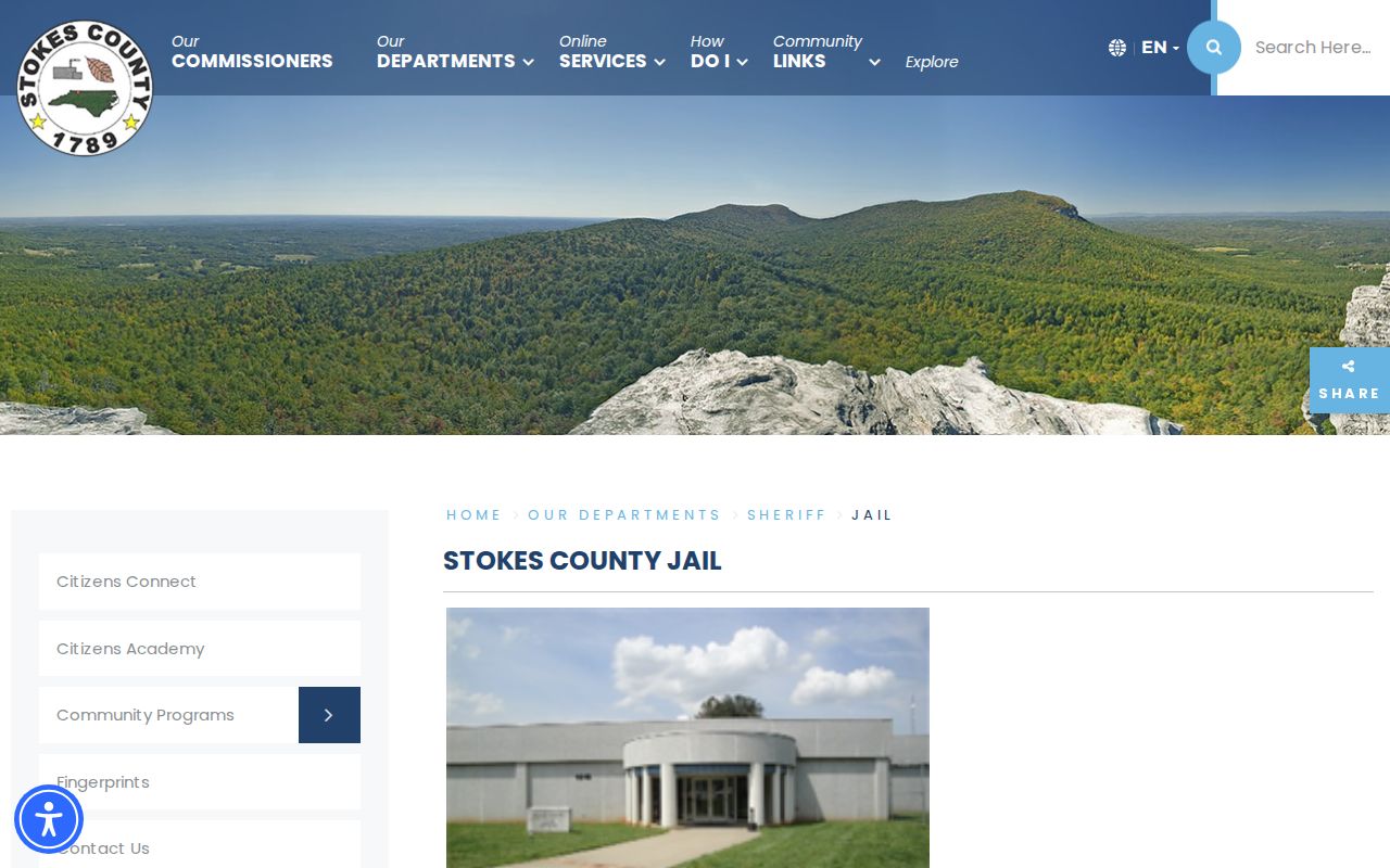 Stokes County arrest booking and detention center information