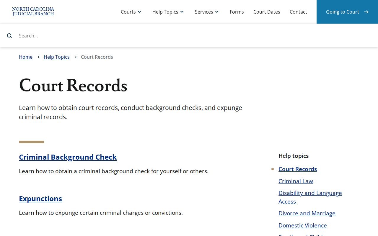 Stokes County criminal court case record access options