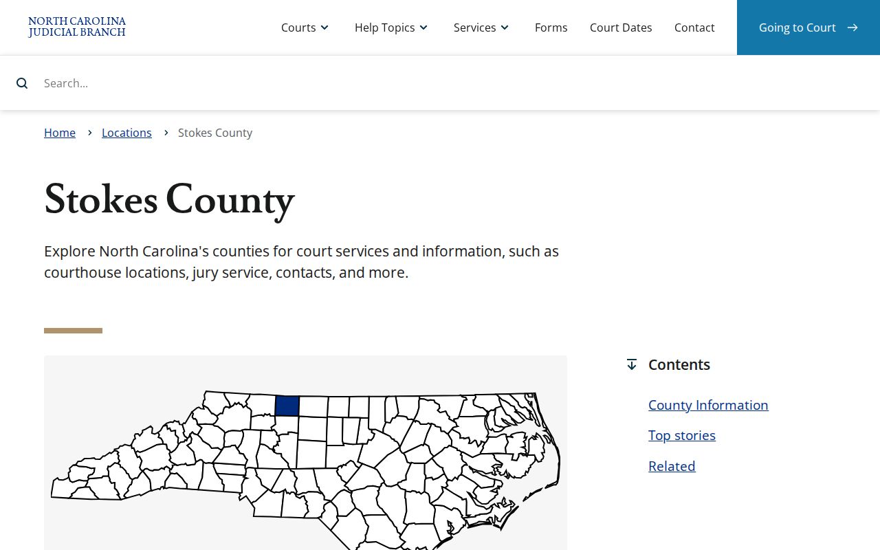 Danbury criminal court records Stokes County search