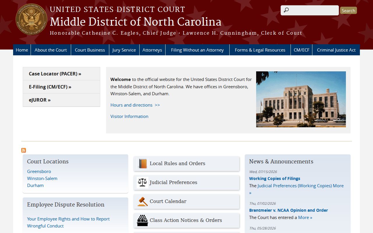 Stokes County criminal history Middle District federal court source
